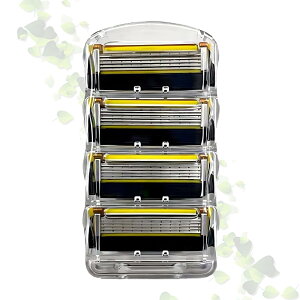 【送料無料】替え刃髭剃りひげをりマニュアルカミソリ交換品 ジレットフュージョンと互換性 メンズカミソリ替刃 手動カミソリ替刃 色:XRS-HS-4