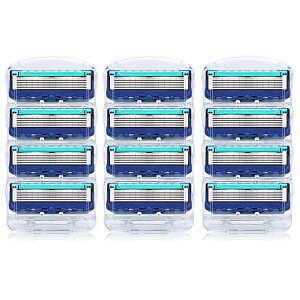 【送料無料】COOLHILL ジレット 替刃 プログライド 電動 替刃 5枚刃 色:ネイビーブルー、サイズ:12個