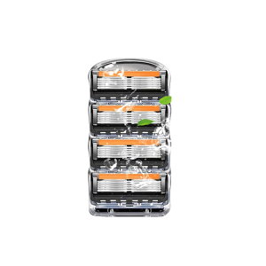 【送料無料】ジレット 替刃 5枚刃 髭剃り ひげそり マニュアル カミソリ 交換品 Fusion替え刃 プログライド フュージョン 互換 色:ブラック、サイズ:LL-HB-4-ZFH