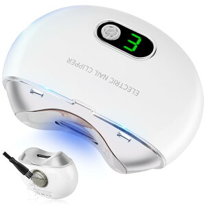 【送料無料】電動爪切り 爪切り【2025モデル 爪削り3段階スピード】 爪やすり 電動 紫外線LEDライト 低騒音 軽量 Type-C充電式 操作簡単 飛び散らない ゴミボックス付き 持ち運びに便利 ネイル