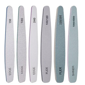【送料無料】爪ヤスリ ネイルファイル 爪磨き ネイルファイルセット 6本セット ジェルネイル ファイル 爪やすり スポンジバッファー キューティクルプッシャー 爪磨き(150 180 240 100/180 200/28