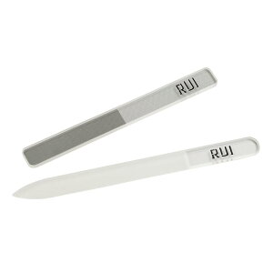 【送料無料】Rui Smiths CarbonConscious ガラス爪やすり&ナノガラスバッファーセット - 再利用可能、保護ケース付き 色:クリア、サイズ:ガラス製爪やすり