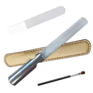 【送料無料】爪やすり 爪磨き ネイルケアセット ネイルシャイナー ネイルファイル スポンジ ガラス ステンレス 痛くない 柔らかい ネイリスト (爪やすりシルバー, 1, セット) 色:グリーン、