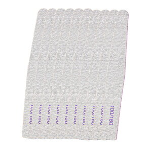 【送料無料】【BRIIKPP】研磨ツール 10本 スポンジファイル グリッド ネイルファイル 爪やすり 爪磨き スポンジクッションツール (100/180) 色:パープル