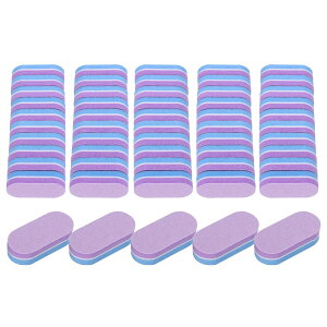 【送料無料】uxcell ネイルファイル ミニネイルバッファー グリットネイルサンディングブロック アクリルネイル ネイル用 バルクネイル 爪やすり 爪磨き 色:青パープル