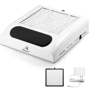 【送料無料】ネイルダスト集塵機 ネイルダストコレクター 80W 4500rpm回転数 卓上集塵機 ネイルダストクリーナー ネイルケア サロン強力吸収 ネイル掃除機 交換用フィルター付き マットが付