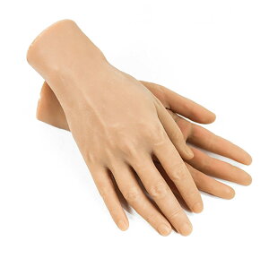 【送料無料】手の模型 男性 シリコン ハンドモデル ジュエリー 時計 ディスプレイ 店舗 展示 ハンドトルソー ハンドマネキン 左右セット 撮影 商品販売 デザイン 教学用 練習モデル デッ サ