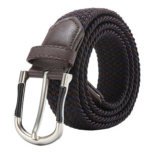 【送料無料】WHITE FANG(ホワイトファング) ベルト カジュアル おしゃれ ゴムベルト メッシュ 編み込み メンズ レディース BT156 色:03:コーヒー、サイズ:サイズ