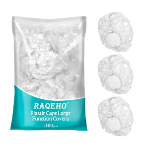 【送料無料】RAQEHO 100枚入り シャワーキャップ 使い捨て ラージ シャワーきゃっぷ大人 繰り返し ヘアキャップ 大人用 ロングヘア用 レディース メンズ(男女兼用)防水 透明 キャップ 洗濯