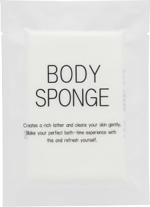 【送料無料】ホテルアメニティ 業務用 使い捨てスポンジ 圧縮ボディスポンジ 個包装タイプ 厚み 約25mm 色:ホワイト、サイズ:100個 (x 1)