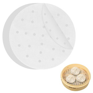 【送料無料】WISH SUN せいろ 蒸籠 シート せいろ蒸し器 シート 100枚入り 耐熱 丸型 点心 中華セイロ用調理用紙 蛍光剤不使用 くっつき防止 色:ホワイト