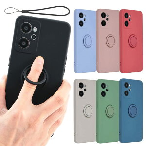 【送料無料】OPPO Reno7 A ケース シリコン リング Reno7A ソフトケース カバー スマホケース 薄型 保護 耐衝撃 オッポ リノ セブン エー OPG04 au 楽天モバイル Y!mobile UQ mobile A854 色:ブラック、サイ