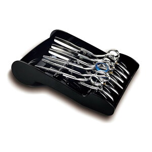 【送料無料】D・STONE シザー シザーケース ヘアカットハサミ 美容師 ハサミ プラスチック ケース トレー 色:黒、サイズ:M