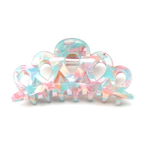 【送料無料】大きめ プリンセス ヘアクリップ 髪留め クリップ バンスクリップ しっかりとまる ヘアアクセサリー 可愛い 大人 韓国 レディース 色:Blue Pink