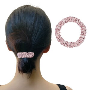 【送料無料】Utukky シルクヘアゴム シルクシュシュ ボリューム 髪ゴム おしゃれ 大人100%天然シルク 6Aクラス ヘアアクセサリ 髪飾り 静電気防止 髪に優しい 大人っぽい プレゼント 色:ロー