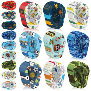 【送料無料】子供のアイパッチ通気性粘着包帯弱視怠惰な目使い捨てアイパッドかわいい漫画眼帯ユニセックス使い捨てアイパッド 45個 色:ブルー