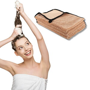 【送料無料】フェイスタオル 3枚セット ヘアドライタオル 吸水速乾 洗髪タオル 洗顔タオル お風呂上がり マイクロファイバータオル 40*60cm 髪に優しい ハンドタオルキャメル色 柔らかな肌触