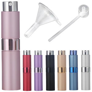 【送料無料】fogman アトマイザー 香水 スプレーボトル 小分け 容器 ノズル・ロート付 色:ピンク