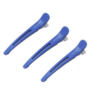 【送料無料】KURIPU ヘアクリップ 前髪クリップ ヘアピン ダッカール 髪留めクリップ ダッカール メンズ 美容師 大きめ 小さめ プロ用 業務用 強力 跡がつかない 洗顔 メイク用 色:ブルー、