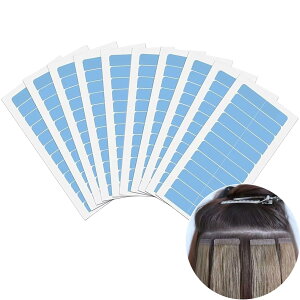 【送料無料】harukita ヘアエクステンションテープ ウィッグ用両面テープ かつら用 強力両面テープ 強粘着 交換用粘着テープ 毛延長 隠し可能 美容ツール 120個入り 色:ブルー