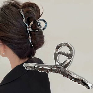 【送料無料】Briskyjp ヘアクリップ 13cm しっかりとまる 金属クリップ バンスクリップ ヘアアクセサリー シンプル オフィス レディース バナナクリップ 大人向け 韓風 可愛い 髪留め 髪飾り 色