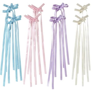 【送料無料】ヘアアクセサリー リボン ヘアクリップ ヘアクリップ 8個セット 髪飾り リボンクリップ リボンピン ヘアアレンジ 大きめ 蝶結びヘアークリップ 髪留め バレッタ おしゃれ エレ