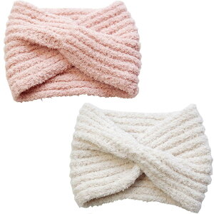 【送料無料】ヘアバンド 2本セット 洗顔ヘッドバンド お風呂用 化粧 可愛い 柔らかくて快適 ヘアターバン レディース 色:ピンク+ベージュ、サイズ:中型