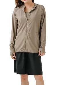 【送料無料】 水着 レディース 体型カバー ラッシュガード タンキニ 上下セット くすみカラー タンクトップ ハーフパンツ 4点セット 長袖 UVカット 色:3モカ×ブラック、サイズ:LL