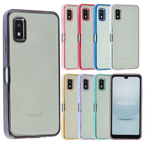 【送料無料】AQUOS wish3 ケース TPU color AQUOSwish3 ソフトケース 透明 カバー クリアケース スマホケース 薄型 保護 耐衝撃 SH-53D SH53D A302SH A303SH SH-M25 docomo Y!mobile Softbank 楽天モバイル A928 色:ブラ
