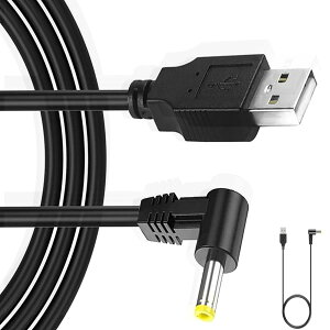 【送料無料】LeTradeJP PSP 充電器 充電ケーブルUSB回転DC 4.0充電線丸穴エルボ90度公挿usb電源ケーブル4.0*1.7 mm(DCジャック 外径:4.0mm/内径:1.7mm)ゲーム機、ミニスタンド、オーディオ、ルーター、