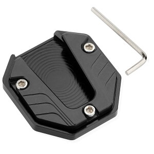 【送料無料】LeTradeJP 黒いサイドスタンド プレート 合金製 プレート ドレスアップ パーツ 汎用 サイドスタンド パーツ ホンダ ヤマハ スズキ