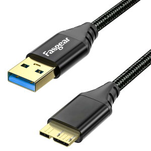 yzFasgear USB 3.0 - Micro BP[u - 6tB[g/1.83miCґg 5Gbps[d/AGalaxy Note 3An[hhCuAoCn[hfBXNp (1.8mAubN)