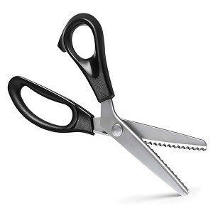 【送料無料】LeTradeJP ピンキングはさみ 三角ギザギザ 5mm ステンレス製 布切り手芸 ピンキングハサミ握りやすい 鋭利 裁縫 手芸用 ラッピング用 洋裁道具