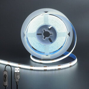 yzNAqiClearhillj5V USB COB LEDXgbvCg(XCb`t) 5M F 6500K 8mm x 320LEDs/M 8W/M CRI90 ʃe[vό`\ ؒf\ hIP20  ԏ Q Lb`z