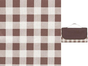 【送料無料】ISEFUJI レジャーシート ピクニックマット 大判 厚手 防水 折り畳み 200×200cm 6~8人用 コンパクト収納 携帯便利 軽量 遠足 運動会 お花見 ビーチ キャンプ アウトドア (ブラウン)