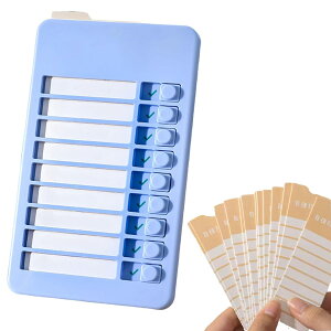 【送料無料】Refoiner 忘れ物チェッカー 忘れ物防止 タグ やることリスト 子供 やることボード タスクチェッカー 自律的なカードタイム管理 日常計画を実行し 26枚の交換ページ付属 日常業務