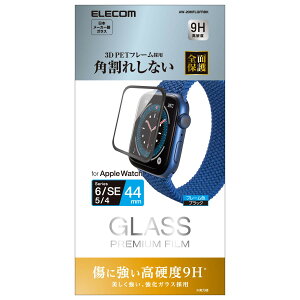 yzGR(ELECOM) Apple Watch (AbvEHb`) KXtB 44mm [Apple Watch SE2 SE 6 5 4 Ή] tJo[ t[t wh~ ubN AW-20MFLGFRBK