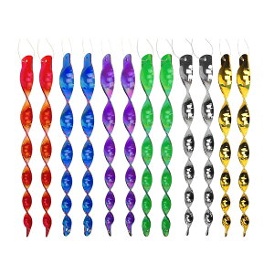 【送料無料】YFFSFDC 鳥よけ棒 12本セット 鳩よけ カラスよけ からす撃退 鳩鳥対策グッズ 駆除カラス 吊り下げ式 キラキラ 農作物被害対策 果樹園 庭用 ガーデン用品 (カラー)