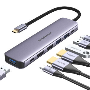 yzUSB C nu hdmi 2 Dual Display hbLOXe[V 7in1 MST fA 4K HDMI g v fBXvC 2` HDMI*2AUSB 3.0*3Atype c f[^`AUSB-C 100W[dAMacBook Pro/AirȂ