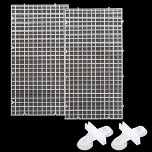 【送料無料】サムコス 水槽用 仕切り板 セパレーター 30cm×15cm 水槽セパレーター 濾過 ネット ゴム吸盤付き 水族館 フィルター 4点セット (透け)