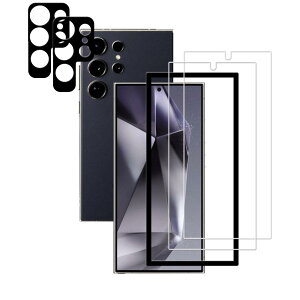 yzHKKAIS {Ɏqfސ Galaxy S24 Ultra SC-52E SCG26 p KXtB (2) + JtB (2) KX tB Jی YJo[ یtB KChgt