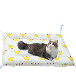 【送料無料】Bidason ペット クッション ベッド 四隅紐付き ズリ落ない ケージ用可能 リバーシブル ふかふか 柔らか 暖かい 可愛い スクエア型 マット ペット用ソファー 保温布団 犬 猫 通年