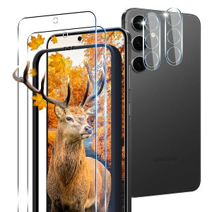 �y���������z�y2+2���Z�b�g �w��F�ؑΉ��z �K�C�h�g�t�� �p Galaxy S24 SC-51E �K���X�t�B���� 2�� �M�����N�V�[S24 �t�B���� + 2�� �J�����ی�t�B�����Z�b �y ���{���Ɏq�� 9H���x �z �Ή� Galaxy S24