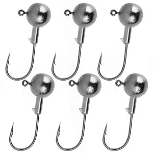 【送料無料】ジグヘッド 50個入り 1g/2g/3.5g/5g 丸型 ジグ ヘッド セット ルアー アジング メバリング ワーム オモリ 釣り 用品 釣り具 (5g)