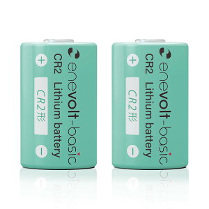 【送料無料】enevolt basic エネボルト CR2 電池 3V カメラ用リチウム電池 非充電式 懐中電灯 スイッチボット 3R-CR2 ゴルフ 距離計 (cr2, 2, 個)