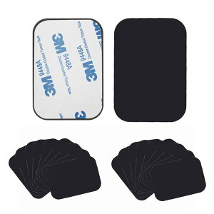 【送料無料】サムコス スチールプレート 車載ホルダー マグネット吸着用 20枚入 スマホ マグネット用 金属プレート 替え用メタルプレート 裏面テープ付き (角型)