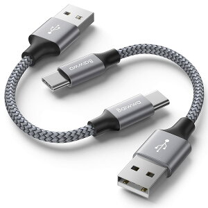 【送料無料】【30cm 2本セット】USB Type C ケーブル 短い 0.3m Baiwwa USB-A to USB-C 急速充電 ケーブル タイプC ケーブル Galaxy S22 S21 S20 S10 S9 S8 A21 A22、Xperia、iPhone 16 15 Pro Plus、Switch、iPad、MacBookその他An