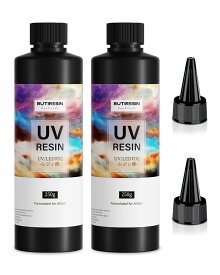【送料無料】ButiResin レジン液 500g UVレジン液 大容量 ハードタイプ UV‐LED対応 高い透明度 急速硬化 黄変なし 低刺激 DIY レジンアート