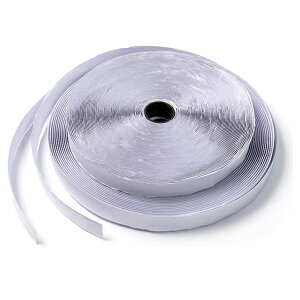 【送料無料】YFFSFDC 両面テープ付き 幅20mm×長5M 2本セット 強粘着裏糊付 粘着力強い オス メス 防水 耐熱 DIY用 網戸用 車用 業務用 工業用 白い