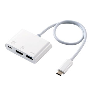 yzGR Type-ChbLOXe[V PDΉ [d&f[^] Type-C×1 USB3.1(Gen1)×1 HDMI×1 P[u30cm zCg DST-C13WH